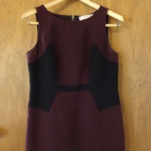 Ann Taylor Loft Dress Oxblood/Black Petite Size 10